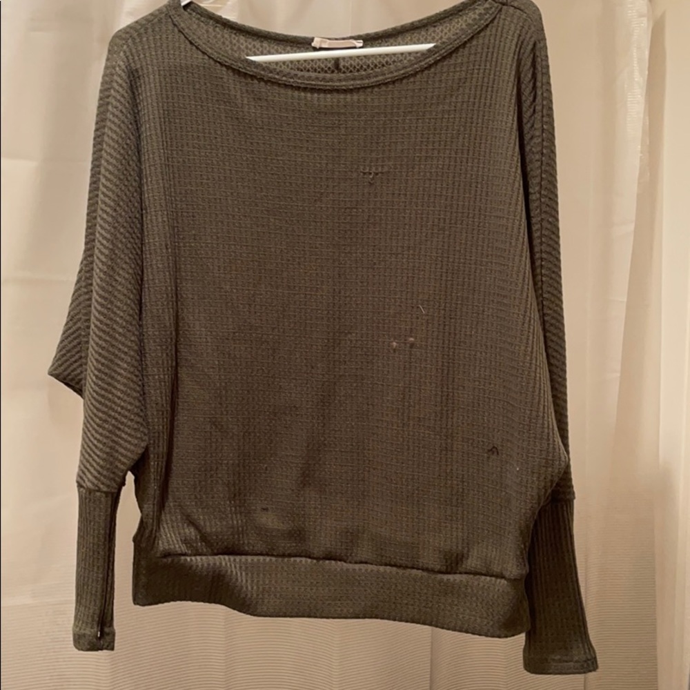 Olive green top